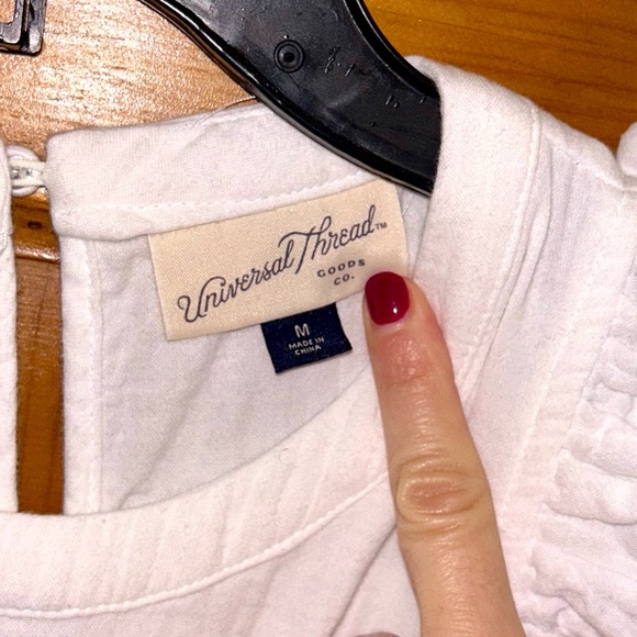 Universal Thread Women’s Flutter Sleeveless Tiered Dress, White,  Medium - Picture 6 of 13